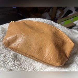 Portland Leather Goods Almond Eclipse pouch makeup bag Unicorn color!